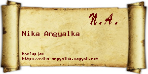 Nika Angyalka névjegykártya